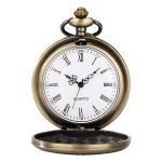 Reloj de bolsillo quartz para abuelo con cadena