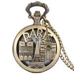 Reloj de bolsillo quartz París con cadena