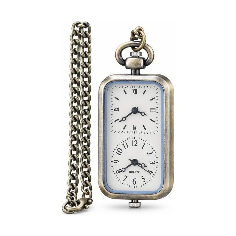 Reloj de bolsillo quartz rectangular vintage