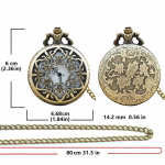 Reloj de bolsillo quartz steampunk de aleación