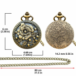 Reloj de bolsillo quartz vintage color bronce