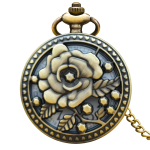 Reloj de bolsillo quartz vintage color bronce