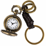 Reloj de bolsillo quartz vintage con llavero
