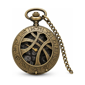 Reloj de bolsillo quartz vintage con números romanos