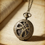 Reloj de bolsillo quartz vintage con números romanos
