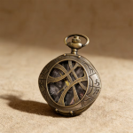 Reloj de bolsillo quartz vintage con números romanos