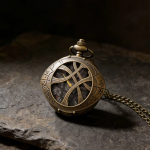 Reloj de bolsillo quartz vintage con números romanos