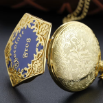 Reloj de bolsillo steampunk Chocolate Frog de cuarzo