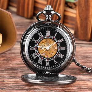 Reloj de bolsillo steampunk con apertura de corazón