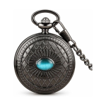 Reloj de bolsillo steampunk con cabujón turquesa