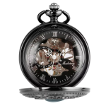 Reloj de bolsillo steampunk con cabujón turquesa