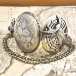 Reloj de bolsillo steampunk con cadena