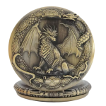 Reloj de bolsillo steampunk con dragón en relieve