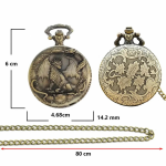 Reloj de bolsillo steampunk con dragón en relieve