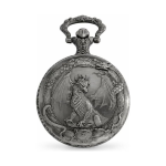 Reloj de bolsillo steampunk con dragón en relieve — Bronce