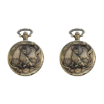 Reloj de bolsillo steampunk con dragón en relieve — Dúo bronce