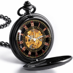 Reloj de bolsillo steampunk con dragón y fénix