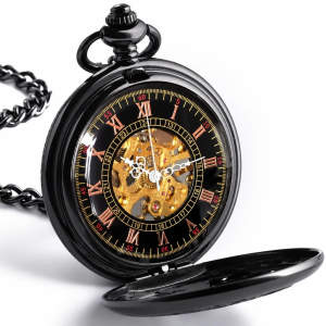 Reloj de bolsillo steampunk con dragón y fénix