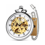 Reloj de bolsillo steampunk con esfera abierta