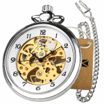 Reloj de bolsillo steampunk con esfera abierta