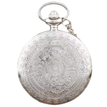 Reloj de bolsillo steampunk con esfera de pavo real