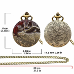 Reloj de bolsillo steampunk con wapití de latón