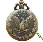 Reloj de bolsillo steampunk de bronce con águila