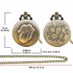 Reloj de bolsillo steampunk de bronce con boca en relieve