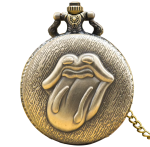 Reloj de bolsillo steampunk de bronce con boca en relieve — Unidad individual