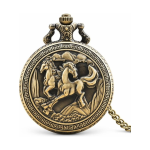 Reloj de bolsillo steampunk de bronce con cuarzo