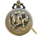 Reloj de bolsillo steampunk de bronce con cuarzo