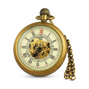 Reloj de bolsillo steampunk de cobre mecánico