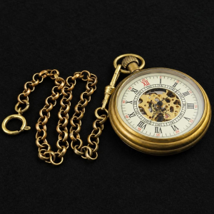 Reloj de bolsillo steampunk de cobre mecánico