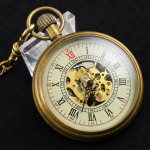 Reloj de bolsillo steampunk de cobre mecánico