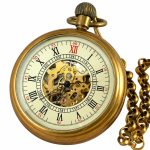 Reloj de bolsillo steampunk de cobre mecánico