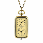 Reloj de bolsillo steampunk de doble esfera y cuarzo