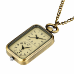 Reloj de bolsillo steampunk de doble esfera y cuarzo