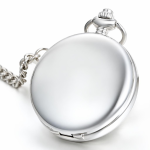Reloj de bolsillo steampunk de doble tapa — Plata