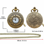 Reloj de bolsillo steampunk de latón