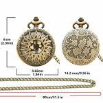 Reloj de bolsillo steampunk de latón con cuarzo