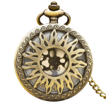 Reloj de bolsillo steampunk de latón con cuarzo