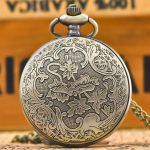 Reloj de bolsillo steampunk de latón con engranajes