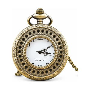 Reloj de bolsillo steampunk de latón con tapa abatible