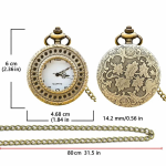 Reloj de bolsillo steampunk de latón con tapa abatible