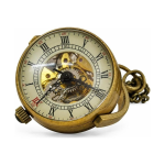 Reloj de bolsillo steampunk esqueleto de cuerda manual