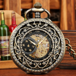 Reloj de bolsillo steampunk mecánico calado