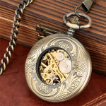 Reloj de bolsillo steampunk mecánico calado
