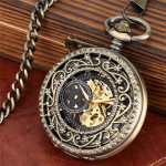 Reloj de bolsillo steampunk mecánico calado