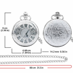 Reloj de bolsillo steampunk plateado de cuarzo