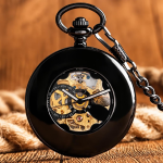Reloj de bolsillo steampunk semisaboneta